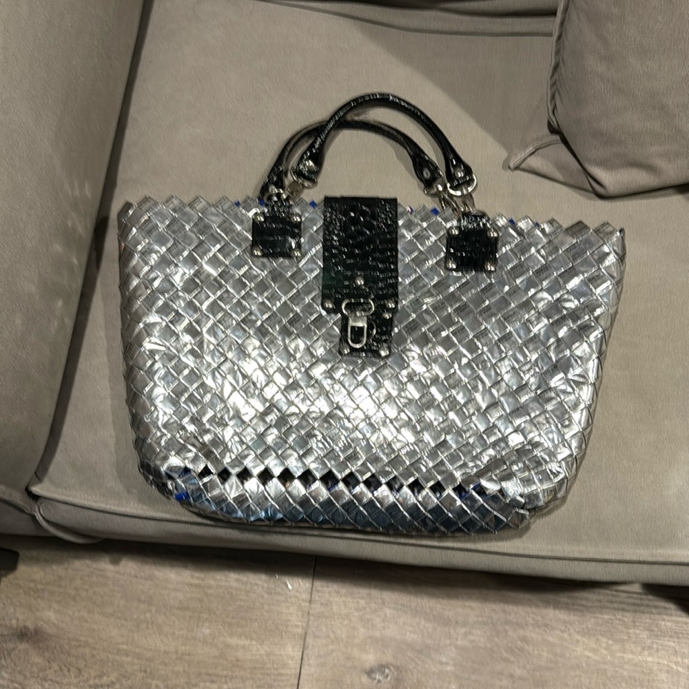 Bag made from candy wrappers from Puerto Rico